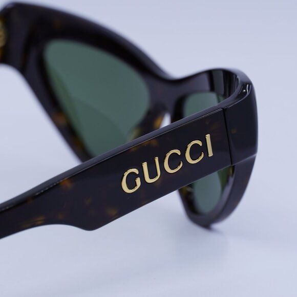 ?️ New Gucci GG1294S 004 Sunglasses - Havana Frame, Green Lenses main image 8
